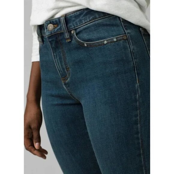 Prana Sienna Jeans Stretch Skinny True Blue Organic Cotton Size 6/28 Tall NWT - Picture 2 of 9